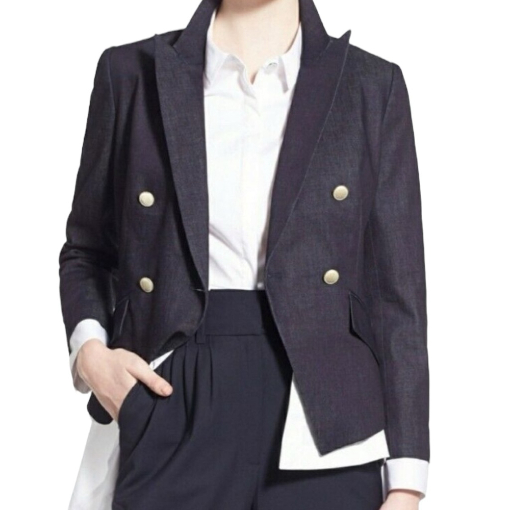 Women's Olivia Palermo Chelsea28 Blazer, M, Blue Denim